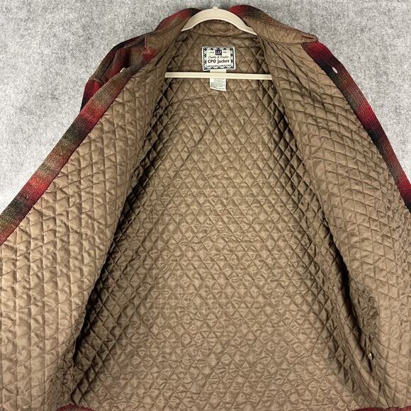 Vintage GAP CPO Jacket Shacket Mens Medium Wool Blend Lined Quilted Lumberjack - Picture 5 of 14